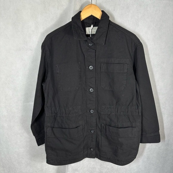 Everlane Women The Cinchable Chore Jacket Size Small Black - Picture 1 of 14